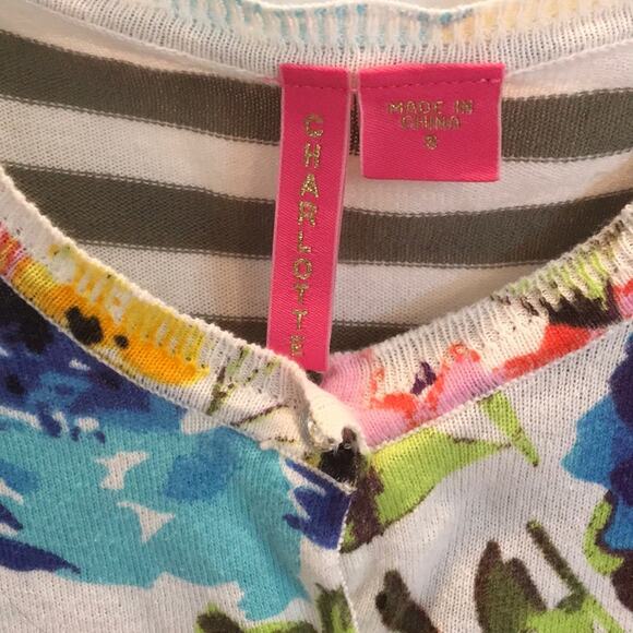 CHARLOTTE TARANTOLA ANTHRO Floral Cardigan Small - Picture 2 of 8